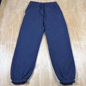 Quince Navy Blue Organic Cotton Drawstring Sweatpants Joggers Size Small